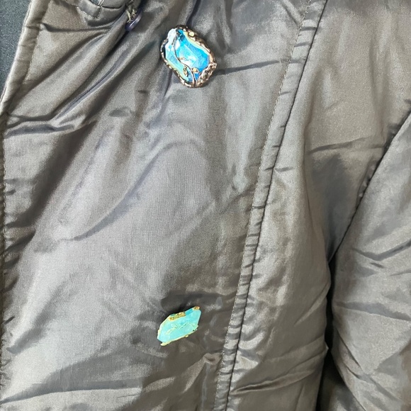 Vintage Expresso Brown Eyelet detailed coat - Picture 10 of 14